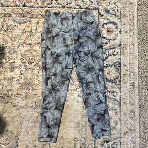 Athleta Gray Floral Leggings